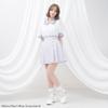 [Yumetenbo] Landmine Clothing [Dear My Love] Women's Big Ribbon Bijou Skirt 533338 Short Blue Gray Yumetenbo