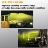 7in 60W Yellow Lens LED Work Light Bar Offroad Fog Driving Lamp IP68 Water Proof Car 4WD Truck Lamp