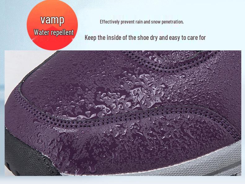Women's Old Beijing Wool-Blend Shoes: Thickened, Fleece-Lined, Non-Slip, Waterproof Casual Snow Boots for Mom and Elderly.