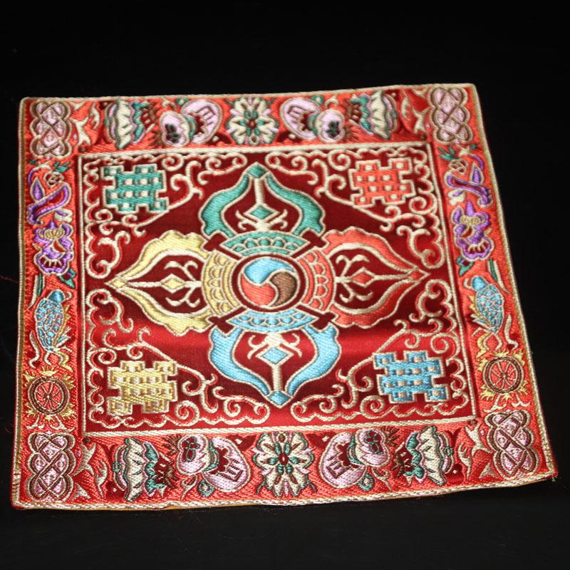 

21*22см Непальский коврик Благоприятный коврик с крестообразным узором Настольный ритуальный предмет Домашняя скатерть Алтарь Украшение буддийского зала