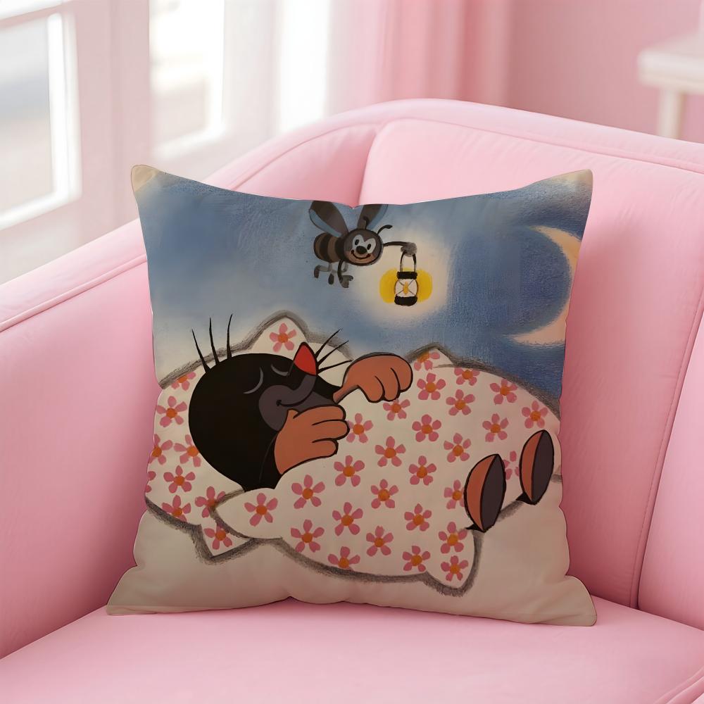 Cute Little Mole Cushion Cover Comfortable Reversible Pillow Cover Ideal for Car Sofa Bedroom & Beyond