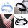 Handgjorda oändlighetssymbolarmband med justerbar flätad design för par och som present