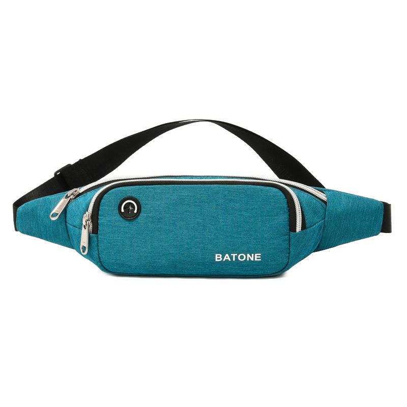 Casual Sports Women's Oxford Shoulder Bags Waterproof Light Men's Waist Crossbody Bag Simple Double-layer Female Handbags Purse