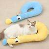 Velvet+PP Cotton Dog Pillow Toy Neck Protector Pet Headrest Cat Dog Sleeping Pillow  Four Seasons