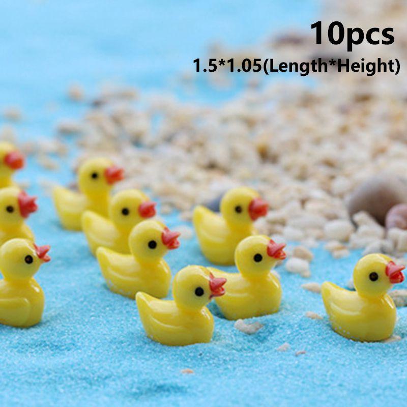 Colors 5 Mini Colorful Duck Resin Diy Micro Landscape Ornament Garden Miniatures