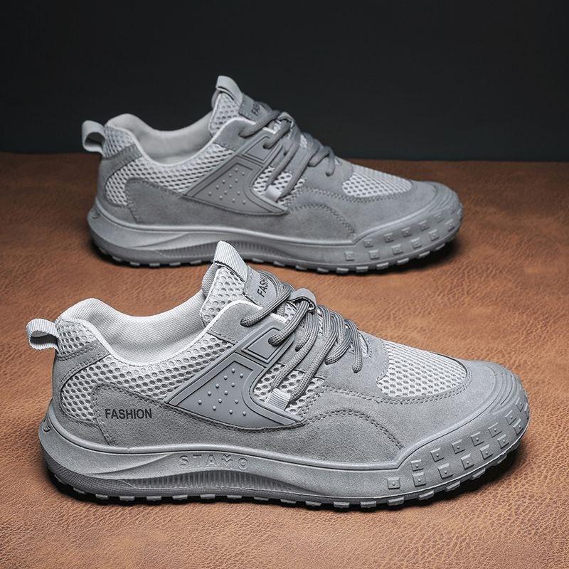 

Men s Shoes New Breathable Mesh Korean Style All-matching Non-slip Wear-resistant Construction Site Work Safety Skate 39