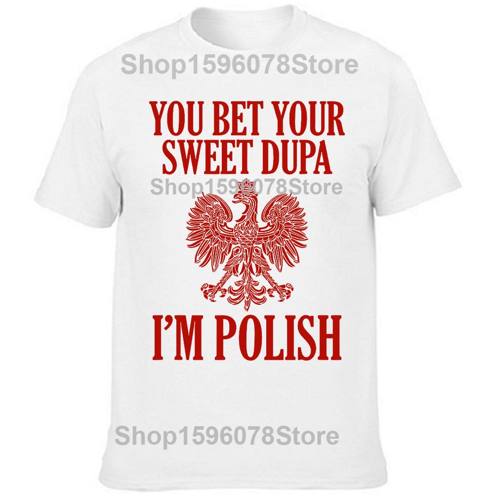 Funny Vintage Im Polish Day Poland Polska Graphic Tshirt Men Women Hip Hop Oversized T Shirt 100 Cotton Comfort Tshirts