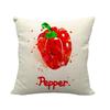 Watercolor Patterns Of Fruits And Vegetables Digital Printing Short Plush Pillow Covers For Sofa Office Cushion Cover Home Goods