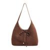 Suede bag women's large capacity 2025 new autumn and winter matte retro shoulder underarm bag work commuter bag