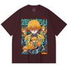 230 Gsm 100% Cotton Demon Slayer V100 Zenitsu Print Unisex Heavy Cotton T Shirt