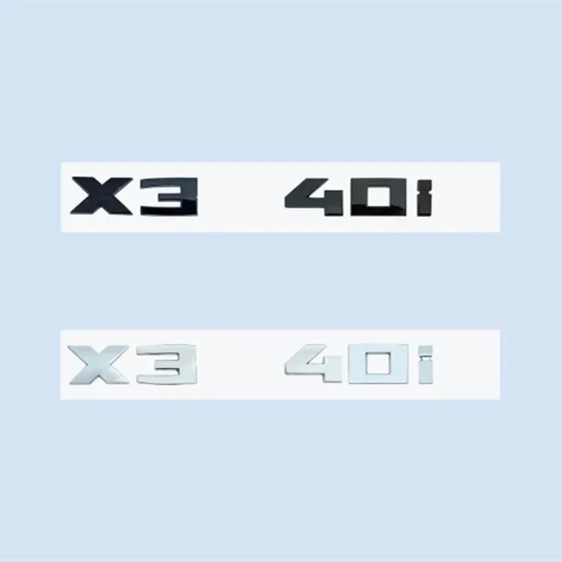 ABS Chrome Black 2.6cm M X3M40i X3M40d M40i M40d X3 Numbers ABS Emblem for BMW X3 SeriesF25 G08 G45 Car Trunk Badge Logo Sticker