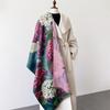 Warm Cashmere Scarves For Women Winter Shawls Wraps Floral Print Neckerchief Long Stoles Pashmina Stole Hijab Scarf For Ladies