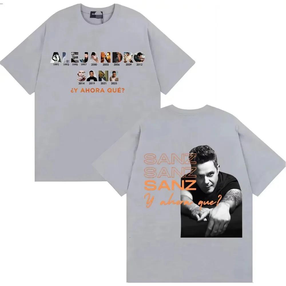 Singer Alejandro Sanz Pop Music TShirt Fashion Casual Short Sleeve TShirt Hot Selling Unisex Streetwear For Teenagers