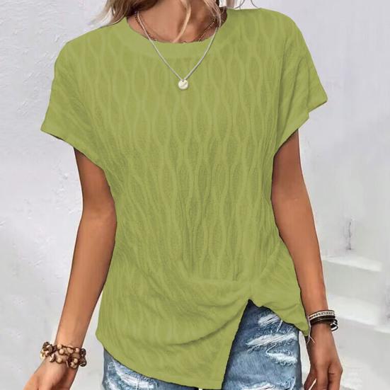 solid batwing sleeve casual top