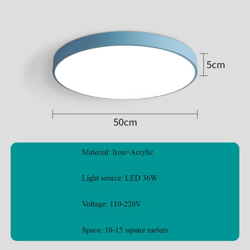 Modern Macaroon Simple Classics Ceiling Lamp Nordic Circle Living Room Bedroom Ceiling Light Led Chip Strobe Luster Atmosphere
