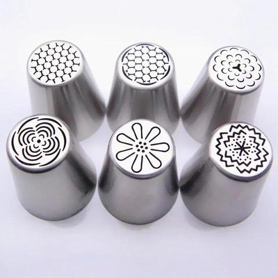 6 Stile Küchenkochwerkzeuge Tulpen Kuchen Zuckerguss Spritztülle Dekorationsfähigkeiten Backwerkzeuge Backwerkzeuge Kuchenzubehör
