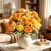 Artificial Flowers Silk Peony Ball Chrysanthemum Outdoor Wedding Bridal Bouquet Home Room Autumn Decora Vase Festival Diy Gifts