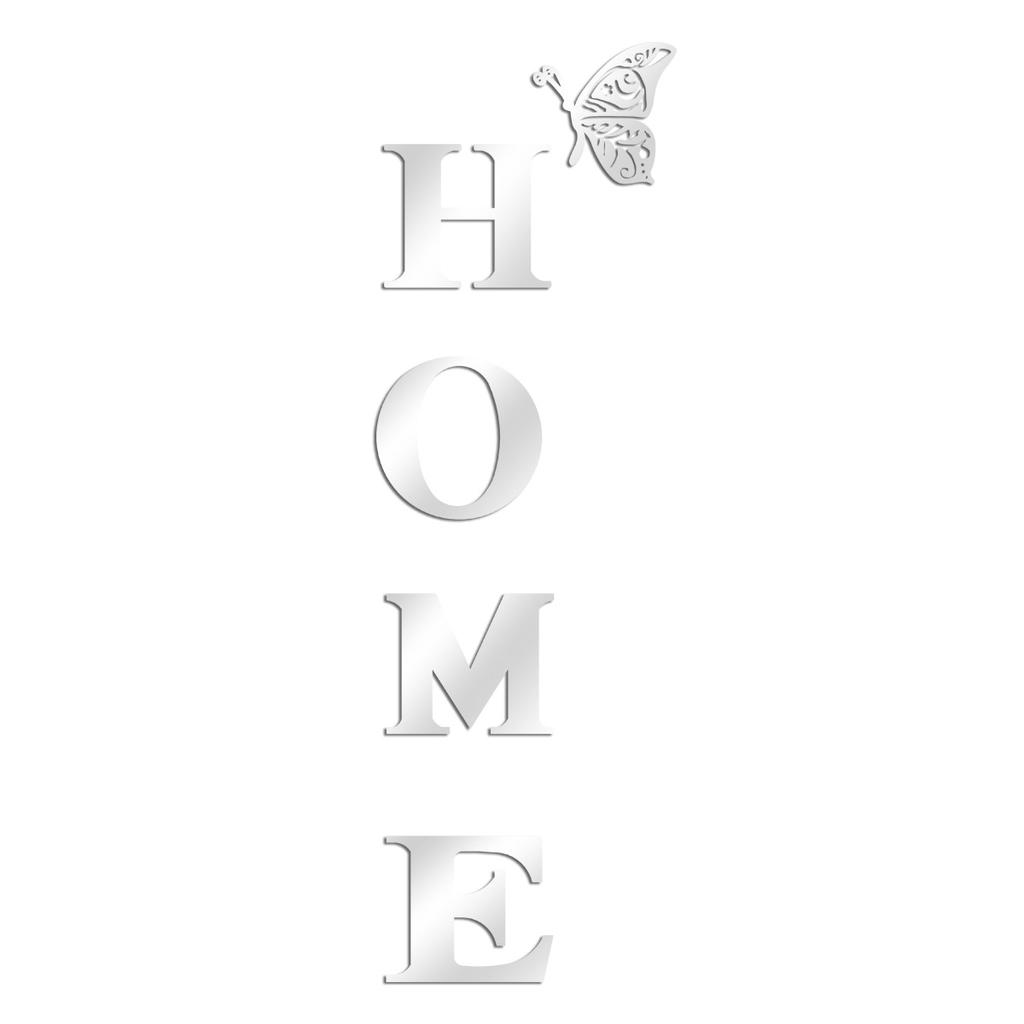 3D Mirror Wall Stickers English Letters Home Family Self-Adhesive DIY Acrylic Decals For Living Room Home Room Decoration