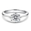Real 1 Carat D Color Moissanite Wedding Rings 18K White Gold Color 925 Sterling Silver Jewelry