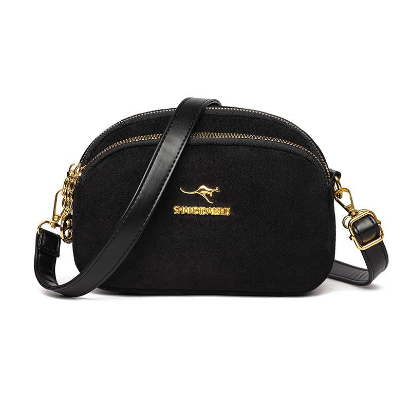 Маленькая квадратная сумка - Универсальная сумка для телефона, Сумка через плечо, и Нишевая женская сумка чёрный