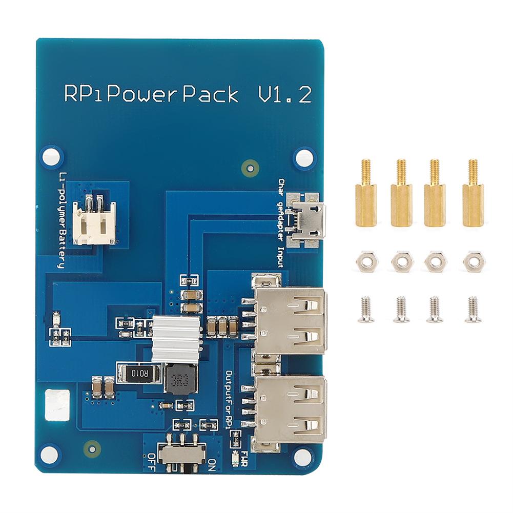

Литиевая плата расширения питания с двойным выходом USB для независимого источника питания Raspberry Pi3