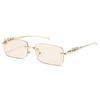 Cheetah Decorative Personality Frameless Sunglasses Colored Sunglasses Men'S Vintage Leopard Head Sunglasses Sunglasses
