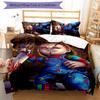 Chucky 3pcs Bedding Set Duvet Cover Closure Includes 1 Duvet Cover & 2 Pillowcases for All Seasons Bedroom Home Dorm Decor