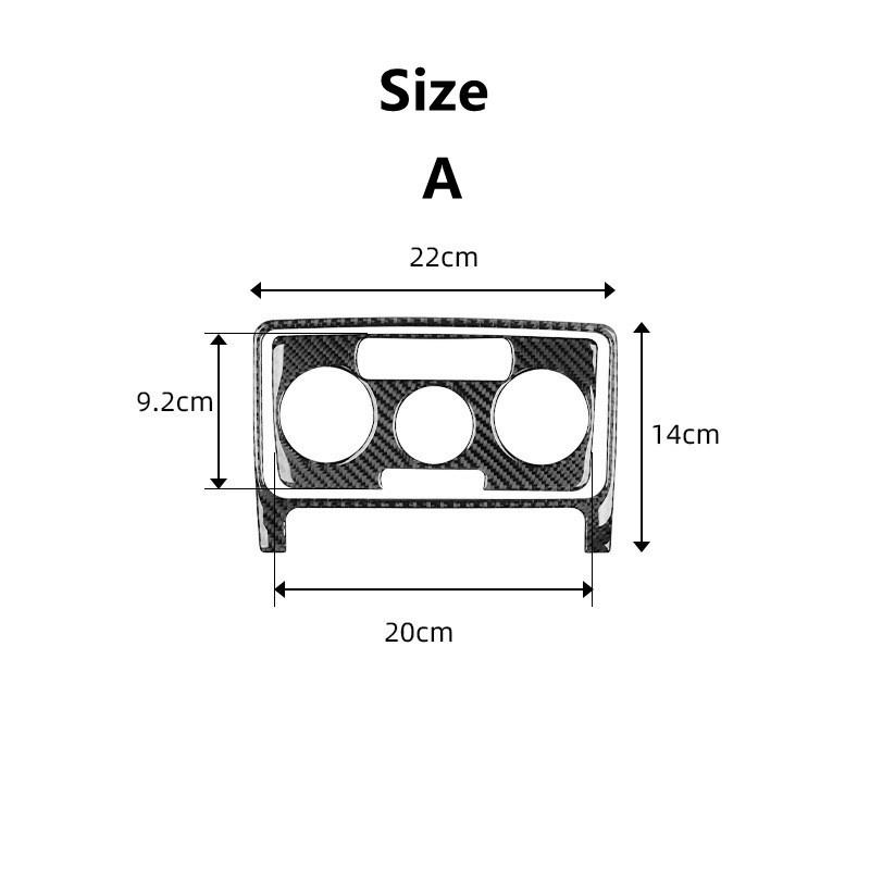Carbon Fiber Car Center Console Air Conditioning CD Control Panel Cover Trim Strips Decoration Sticker For Volkswagen VW