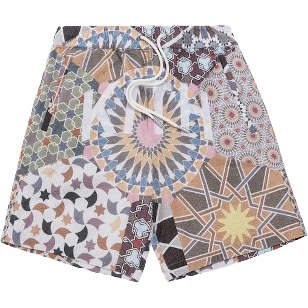 Kith Pattern Print Drawstring Straight Leg Casual Shorts Men shorts Multicolor KITH-159 S