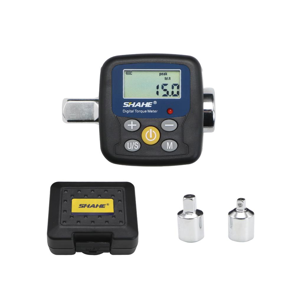 Shahe Digital Torque Wrench Adapter Electronic Torque Tool Includes 1/2" 1/4"3/8" Adapters for Automotive, Biking, Home Repairs