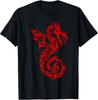 Red Tribal Dragon T-Shirt Chinese Firedrake Art Print T-Shirt