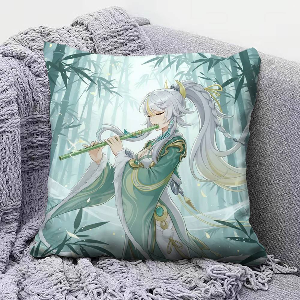 Zibai Genshin impact Game Home Sofa Cushion Covers and Aecorative Custom Pillow Covers