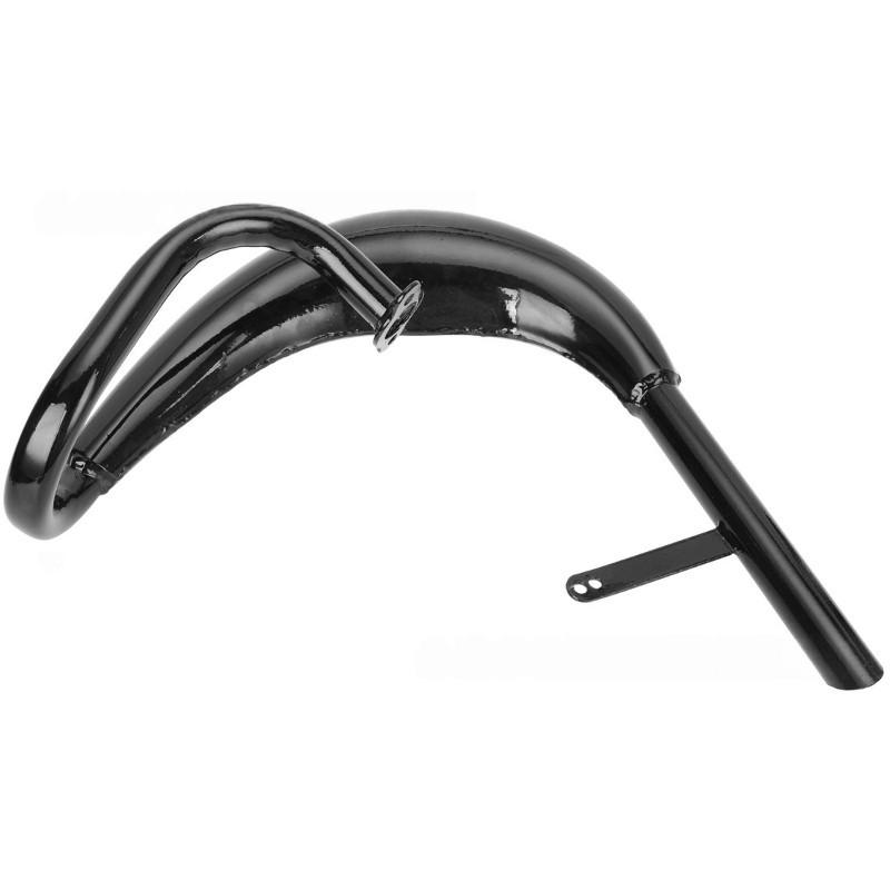 Motorcycle Exhaust Muffler Black Pipe Fit For 2 Stroke 50 80Cc Bike Gas Engine Curved Design Pipe Bicycle Parts Motor