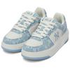 New MLB New York Yankees Anti Slip Wear Resistant Low Top Skateboard Shoes Unisex Blue 3ASXS015N-50BLS