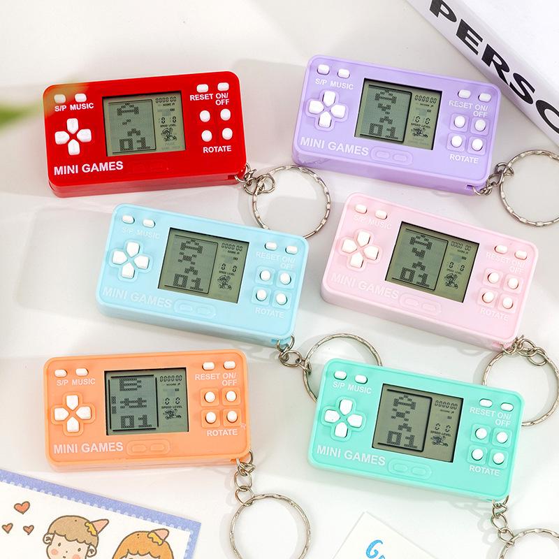 Mini Tetris Classic Handheld Game Console Keychain Toy