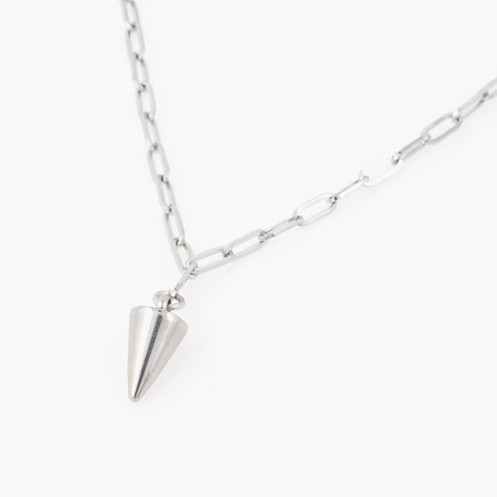 Jbans Classic Mini Cone Pendant Surgical Steel Mini Chain Necklace (C2401-An760_Sv)