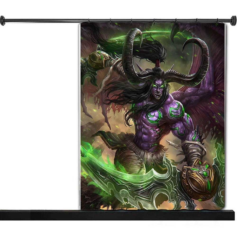 Shower Curtain Waterproof Polyester Fabric Paint Colorful Bath Curtains World Of Warcraft Home Bathroom Decor Curtain With Hook