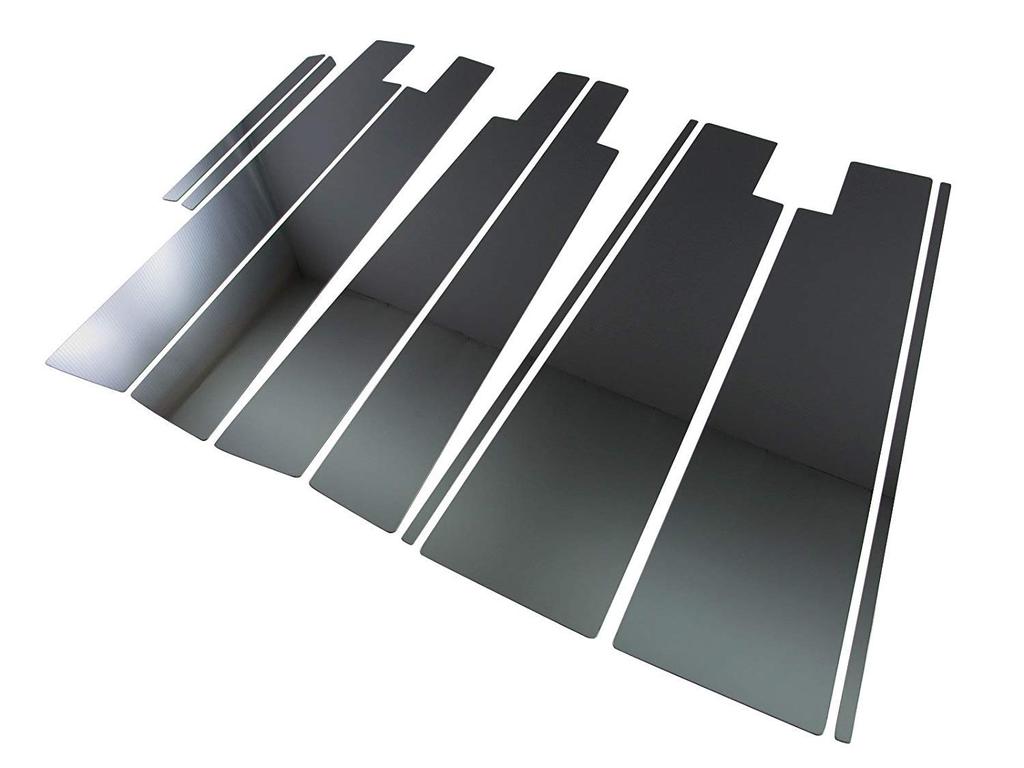BRIGHTZ Finish Stainless Steel Black Plated Pillar Panels for Honda Step Wagon Spada with Standard Set Fits and Part Number 29697 Ultra-Mirror RK5/RK6