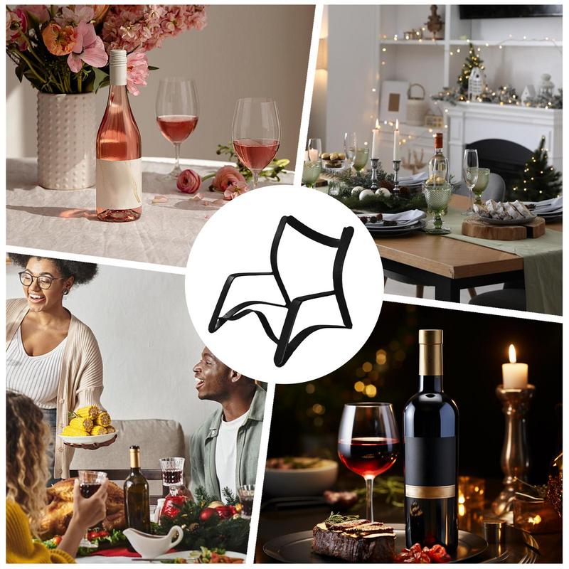 Metal Wine Display Holder Organizer Chair Shape Wine Racks Strong Load-Bearing Wine Bottle Rack for Dining Table Display Rack