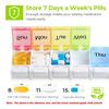 New Hot Premuim Rainbow Weekly Pill Organizer Box 1 Time A Day Daily 7 Day Pill Case Storage for Vitamin Fish Oils Supplements