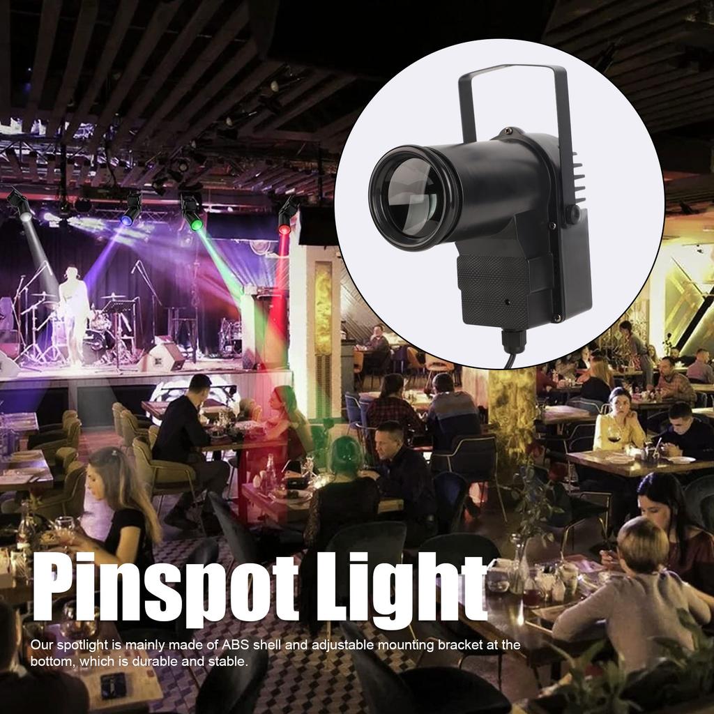 LED Wedding Spotlight Pinspot Light Stage Spotlight Adjustable Angle Remote Controlling for Party Wedding 10W Stage Spotlight