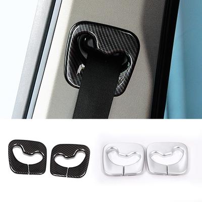 For BMW X3 F25 2011-2017 2pcs Carbon Fiber Color Car Seat Safty Belt Pillar Decorate Cover Trim Car Interior