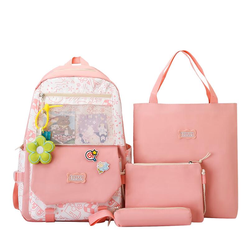 Korean Style Graffiti Student Backpack Set