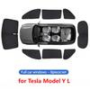 For Tesla Model Y L YL 2026 Side Window Privacy Sunshade Front Rear Windshield Sunshade Visor Outdoor Glass Roof Blind Shading
