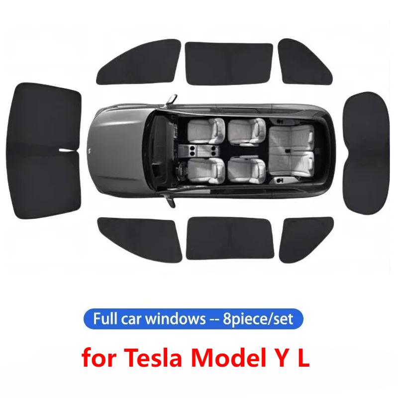 For Tesla Model Y L YL 2026 Side Window Privacy Sunshade Front Rear Windshield Sunshade Visor Outdoor Glass Roof Blind Shading