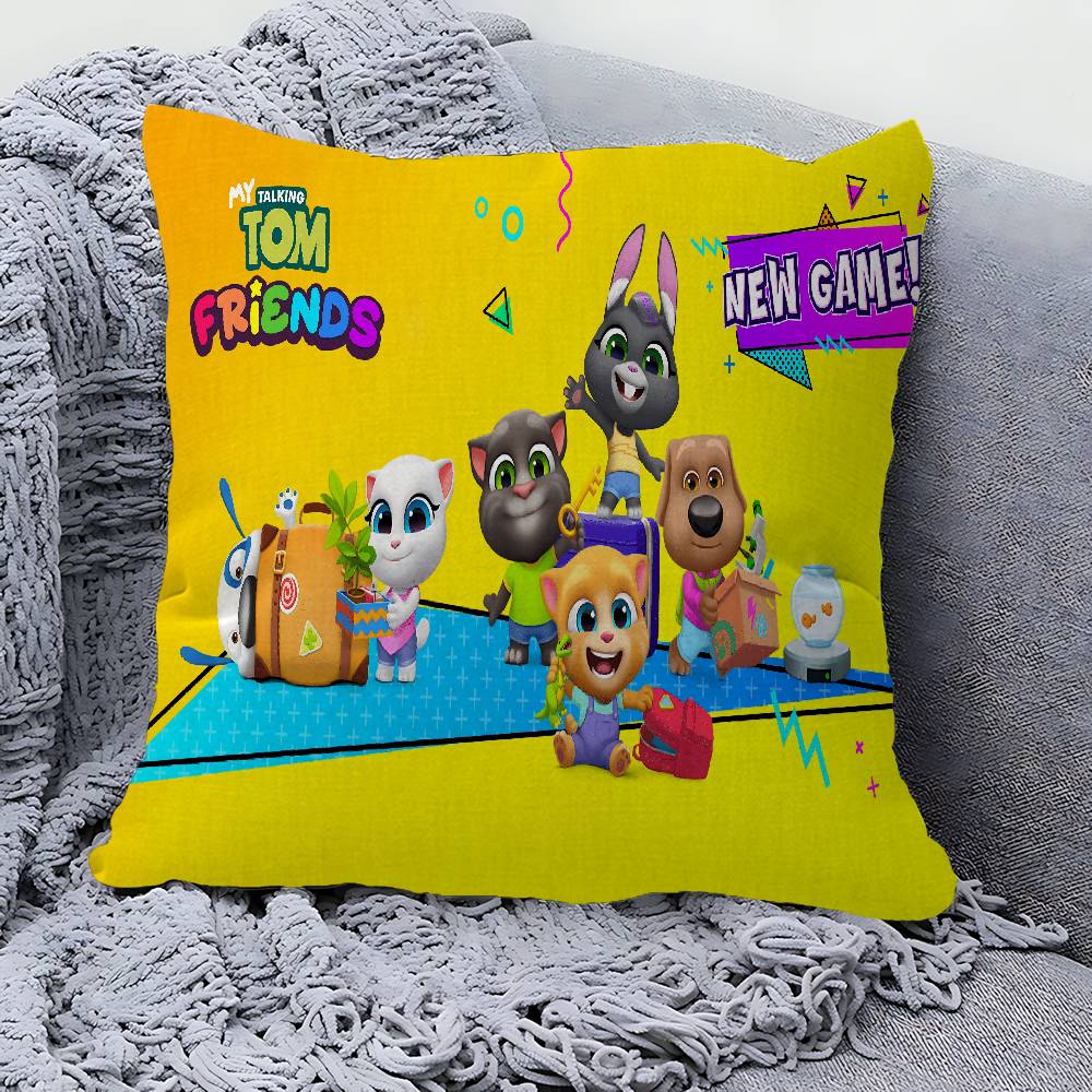 TTalking TTom And FFriends Pillow Cover for Bedroom Room and Living Room Sofa Decorative Cushion Cover