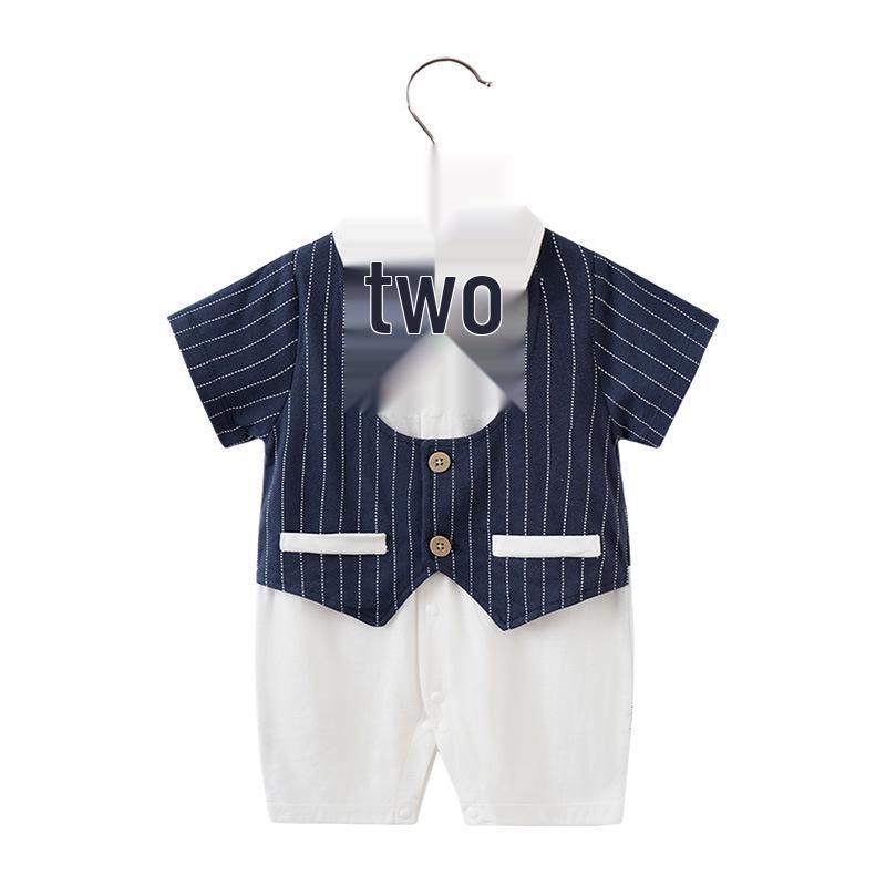Heren Korte Mouw Zomer Romper voor Pasgeboren en Baby Jongens (0-1 Jaar) - Babykleding