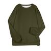 Women's Casual Fashion RoundNeck Pullover Top Winter Color Plush Sweatshirt