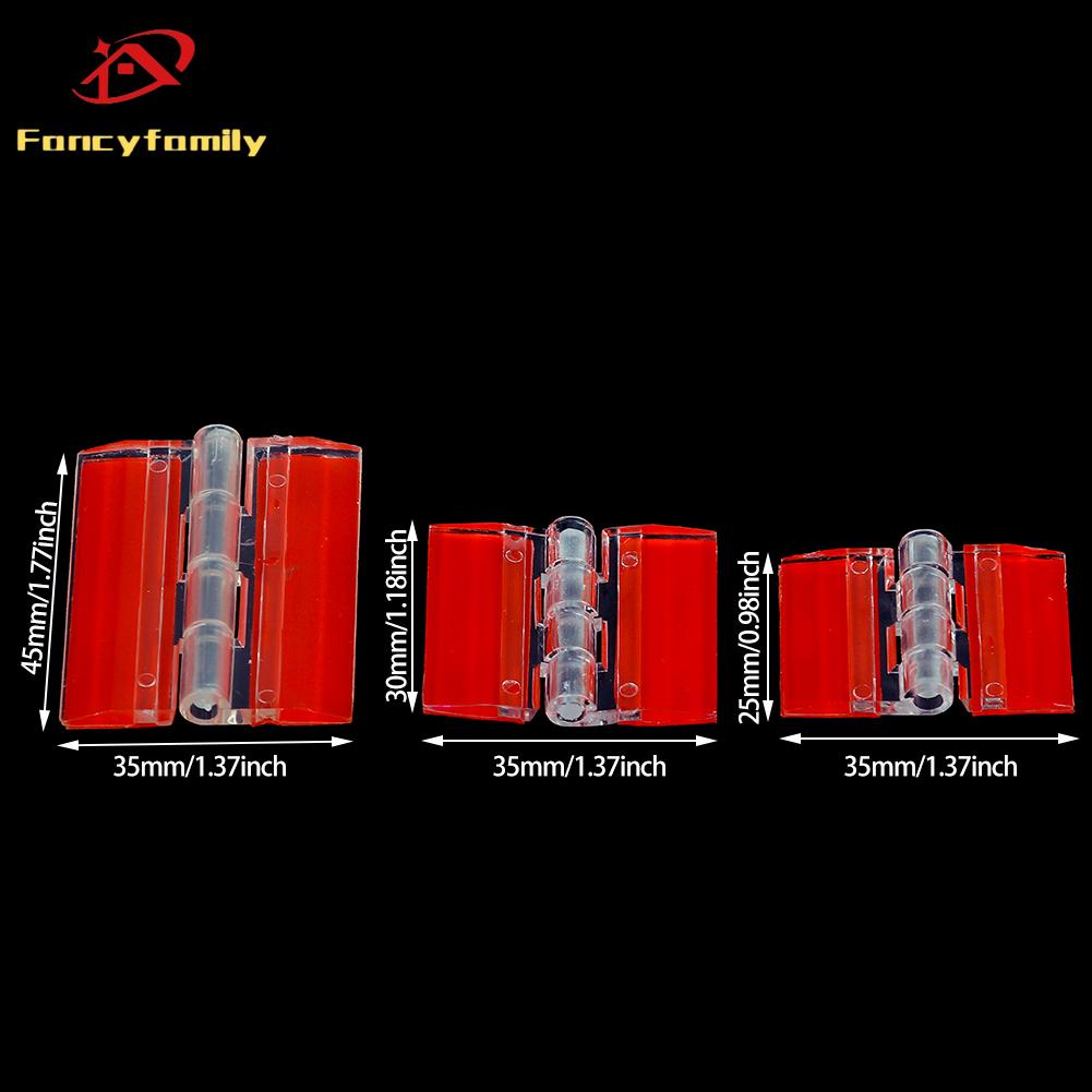 Fancyfamily 10pcs Self-adhesive Transparent Plastic Durable Acrylic Folding Hinges Furniture Cabinet Door Hinges