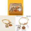 Halloween Pumpkin Charm Bracelet With Micro Inlay Zirconia For Unisex Costume Accessory